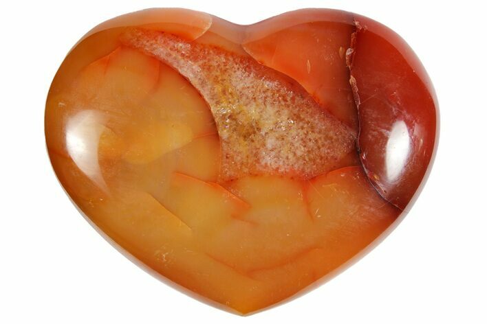 Colorful Carnelian Agate Heart #121563